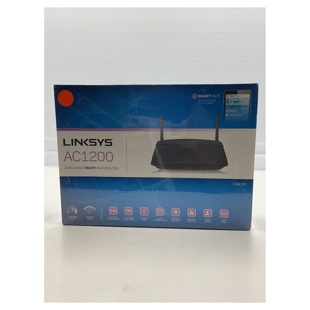 Linksys EA6100 AC1200‎ Dual-Band Smart Wi-Fi Router New